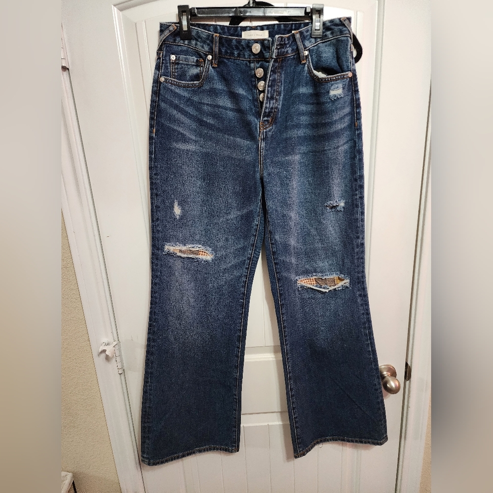 High rise straight jeans